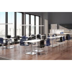 Armless Guest Stack Chair with Chrome Frame